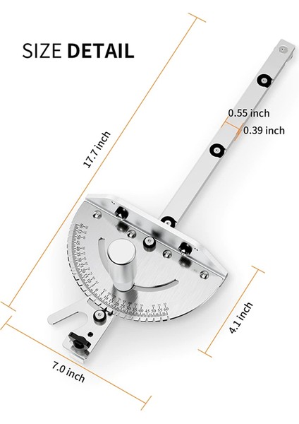 Hassas Gönye Ölçer, 120 Açısal Uçlu Masa Testeresi Gönye Ölçer ve Masa Testeresi Tekrarlayan Kesim Çevirme Durdurucu (Yurt Dışından) fiyatları