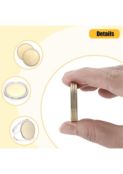 Lazer Gravür 15 Adet Boş Meydan Okuma Madeni Parası, 1,6 Inç Lazer Gravürlü Boş Madeni Para Metal Damgalı Madeni Para Altın (Yurt Dışından) fiyatları