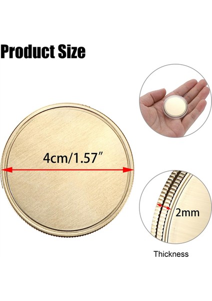 Lazer Gravür 15 Adet Boş Meydan Okuma Madeni Parası, 1,6 Inç Lazer Gravürlü Boş Madeni Para Metal Damgalı Madeni Para Altın (Yurt Dışından) fırsatları