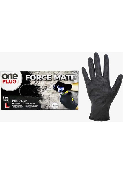 One Plus Siyah Pudrasız Nitril Eldiven Medium modelleri
