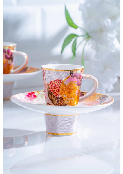 Dream 6 Kişilik Porselen Kahve Fincanı Takımı - 90 ml