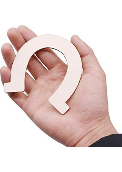 At Nalı Bitmemiş Ahşap Kesikler Dıy Zanaat, Parti, Düğün ve Doğum Günü Ahşap At Nalı, 48 Adet (Yurt Dışından)