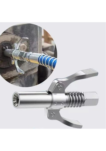 5 Adet Gres Bağlantı Parçası 10000PSI Ağır Hizmet Tipi Hızlı Çıkarma Yağ Gres Bağlantı Parçası Yağ Pompası Iki Pres Kolay Itmeli Gres (Yurt Dışından)