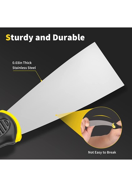 4 Adet Macun Bıçağı Seti Paslanmaz Çelik Boya Kazıyıcı Bantlama Bıçağı Aleti Alçıpan Onarımı Duvar Kağıdı Çıkarma (Yurt Dışından) indirimleri