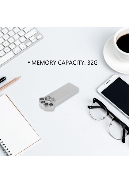 USB Flash Sürücü Metal USB Sopa Pendrive Memory Stick Mini Sevimli Kalem Sürücü Masaüstü Dizüstü Macbook (32G) (Yurt Dışından) fırsatları