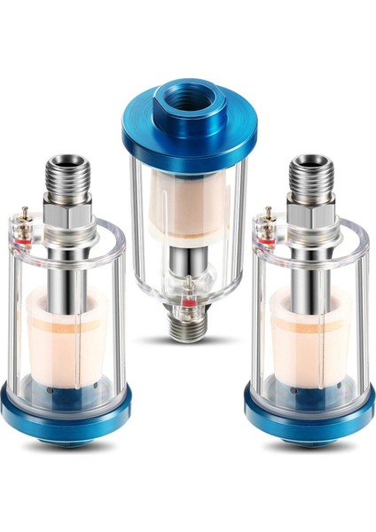 Parça Su Yağ Ayırıcı Filtre Airbrush Filtresi Hava Hattı Kompresörü Bağlantısı Nem Ayırıcı, 1/4 Inç Npt Giriş ve Çıkış (Yurt Dışından)