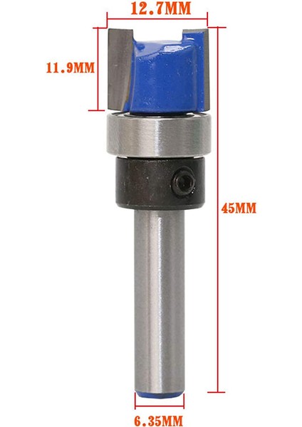 3 Adet 1/4 Inç Shank Gömme Trim Freze Uçları Desen Şablon Yönlendirici Bit Seti Ağaç Işleme Üst Rulman Freze Araçları (Yurt Dışından)