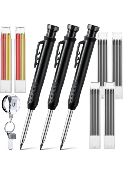 Ahşap Işleme Kalem Seti, Derin Delikli Mekanik Ahşap Işleme Kalem Seti, Ahşap Işleme Geri Çekilebilir Çekme Kalem Tutucu ile (Yurt Dışından)