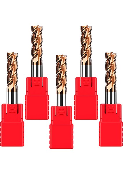 5 Adet Karbür Kare Uçlu Değirmen - 15/64 Inç (6mm) Alaşımlı Çelikler/sertleştirilmiş Çelikler Mikro Taneli Karbür Uçlu Değirmen - 4 Fultes (Yurt Dışından)