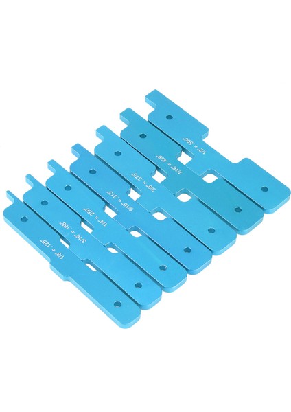 7 Adet Hassas Freze Testere Masası Kurulum Çubukları Derinlik Testi Mesafesi Alüminyum Alaşımlı Kurulum Çubuğu Ağaç Işleme Ölçüm Bloğu B (Yurt Dışından)