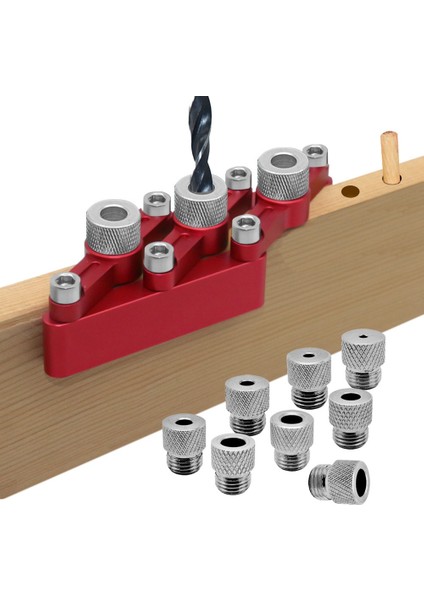 Kendinden Merkezleme Dübelleme Jig Ağaç Işleme Delik Matkap Kılavuzu, 3-10MM Matkap Kollu Dübel Deliği Konumlandırıcı Bulucu (Yurt Dışından)