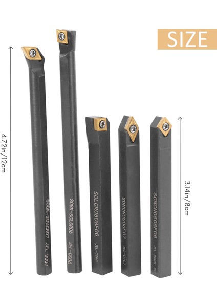 8mm Shank Endekslenebilir Torna Torna Takım Tutucu CCMT060204 DCMT070204 Cnc Makinesi Karbür Uçlar ile (Yurt Dışından)
