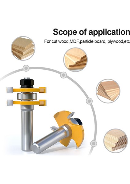 2 Adet 6mm Shank Ortak Montaj Yönlendirici Bit Seti Dil ve Oluk T-Yuvası Freze Kesicisi Ağaç Işleme Kesme Aletleri (Yurt Dışından) indirimleri