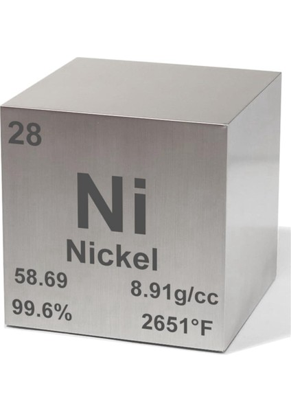 Yüksek Hassasiyetli 0,39 Inç Element Metal Yoğunluğu Kare Seti - Tungsten, Titanyum, Bakır, Magnezyum, Nikel, Çinko (Yurt Dışından)