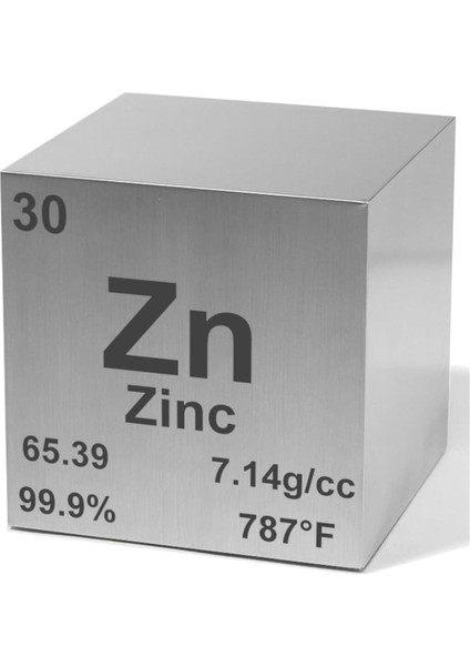 Yüksek Hassasiyetli 0,39 Inç Element Metal Yoğunluğu Kare Seti - Tungsten, Titanyum, Bakır, Magnezyum, Nikel, Çinko (Yurt Dışından)