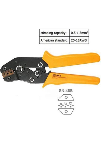 SN-48B Sıkma Pensesi Emek Tasarrufu Sağlayan Cırcır Sıkma Pensesi Yüksek Hassasiyetli Çene Hattı El Aleti (Yurt Dışından) fiyatları