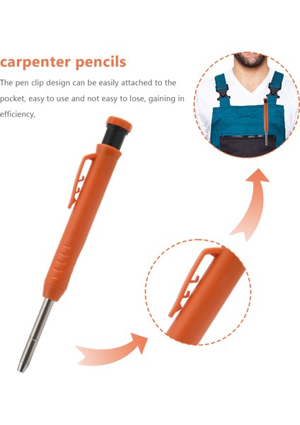 1 Yedek Uçlu, Dahili Kalemtıraşlı, Derin Delikli Mekanik Kalem Işaretleyici Işaretleme Aracı I ile Sağlam Marangoz Kalem Seti (Yurt Dışından) fiyatları