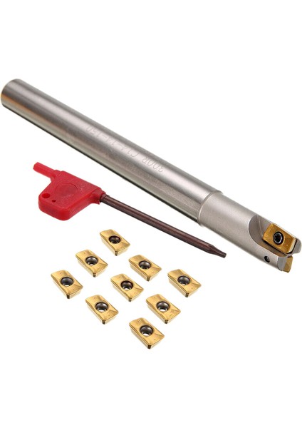Bap 300R C14-14-130 Freze Takım Tutucu 12X130 mm + 10 Adet APMT1135PDER Uçlar + Cnc Freze Makinesi Anahtar (Yurt Dışından)