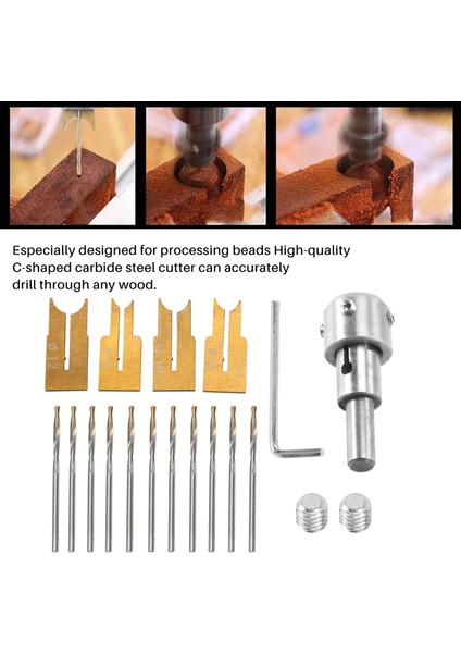 Ahşap Boncuk Matkap Ucu Top Bıçak Freze Kesicisi Seti 24 Adet Çimentolu Karbür Küresel Buda Boncuk Ağaç Işleme Aleti Kiti (Yurt Dışından) fırsatları