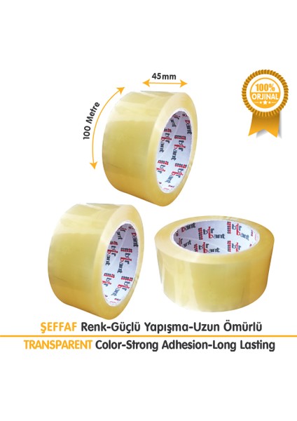 Koli Bandı 45X100 Şeffaf (6'lı Paket) fiyatları