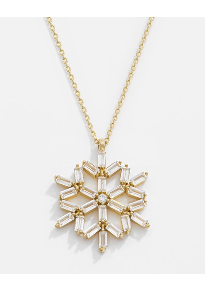 14 Ayar Altın Kar Tanesi Kolye