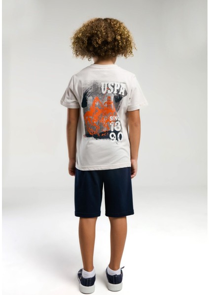 Erkek Çocuk Krem Bermuda Takım