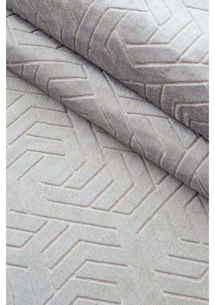 Dinarsu Armoni Gri Kaymaz Tabanlı Kesme Kabartmalı Salon Koridor Mutfak Halı