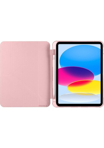 Ipad 11.nesil 11 Inç 2025 A16 Uyumlu Üçgen Katlanabilir Kalemlikli Yatay Dikey Standlı Akıllı Kılıf