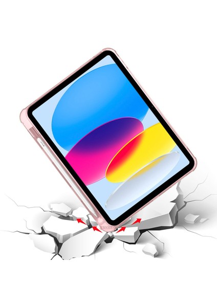 Ipad 11.nesil 11 Inç 2025 A16 Uyumlu Üçgen Katlanabilir Kalemlikli Yatay Dikey Standlı Akıllı Kılıf