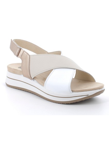 Kadın Sandalet 7675622 Igı&co Dsd 76756 Capra Tamp/napp Panna Bianco