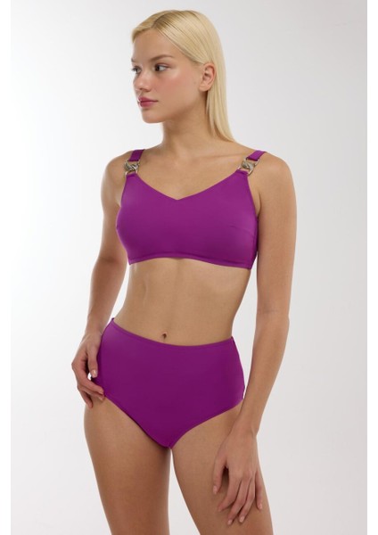 4532 Mor Büyük Beden Bikini Takımı