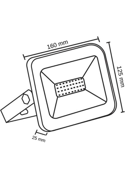30 Watt 12-24 Volt Ac/dc LED Projektör ( 6500K Beyaz Işık)