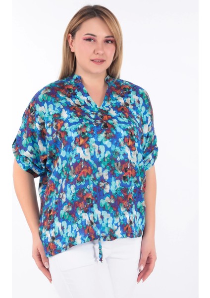 Kadın Hakim Yaka Desenli Gömlek fırsatları