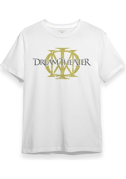 Dream Theater Metal Music Progressive Metal Guitar Baskılı Tişört Unisex Beyaz T-Shirt