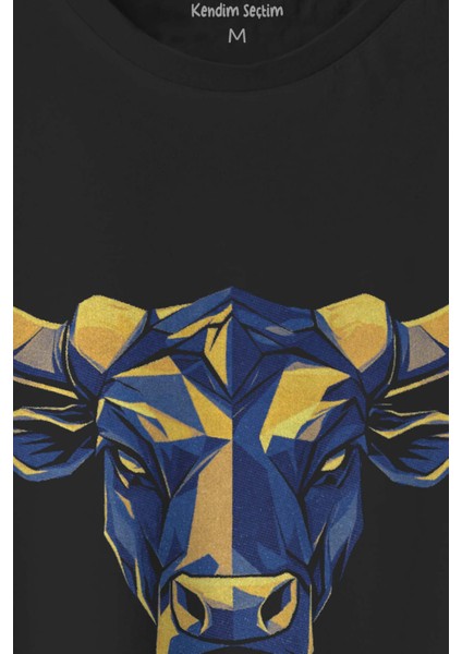 Siyah T-Shirt Boğa Sarı Lacivert Bull Fener Fitness Gym 1907 Geometrik Baskılı Unisex Tişört fiyatları