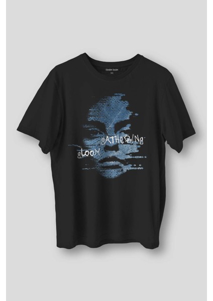 The Face Gathering Gloom Y2K Streetwear Baskılı Tişört Siyah T-Shirt