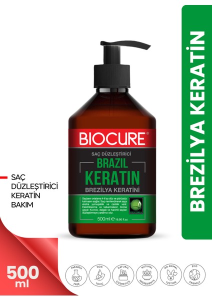 Kıvırcık Dalgalı ve Hacimli Saçlar Için Saç Düzleştirici Keratin Bakımı Brezilya Fönü 500ml