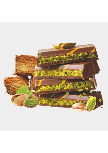6 Adet x 100 gr Antep Fıstıklı ve Çıtır Kadayıflı Dubai Çikolatası