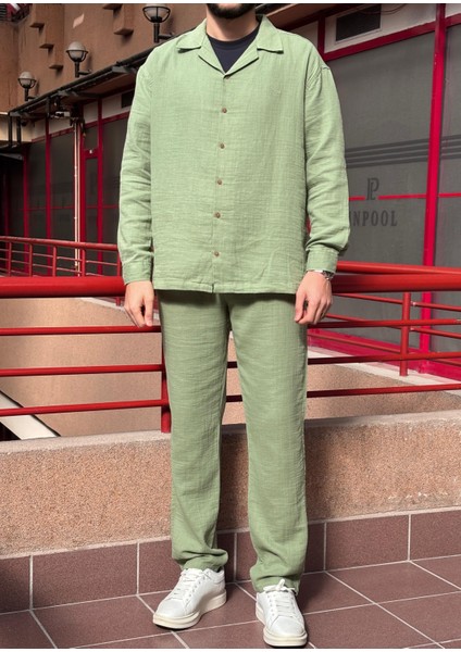 Bel Lastikli, Bağcıklı, Oversize Fit, %100 Pamuklu Müslin Dokuma, Yazlık&baharlık Pantolon 295