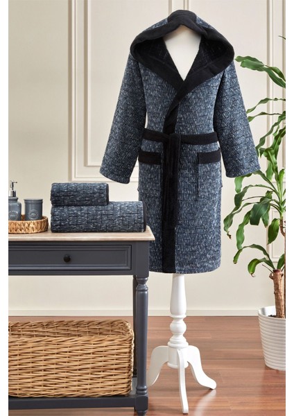 Modra Maskülen Kapüşonlu Bornoz x l Beden fiyatları