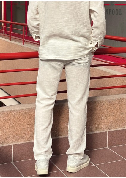 Bel Lastikli, Bağcıklı, Oversize Fit, %100 Pamuklu Müslin Dokuma, Yazlık&baharlık Pantolon 295 modelleri