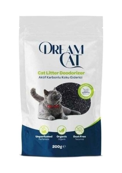 Aktif Karbonlu Kedi Kumu Koku Giderici 200 Gr