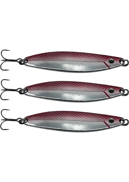 3 Adet Hansen Pilgrim 7.8cm 22G Kaşık Silver/red