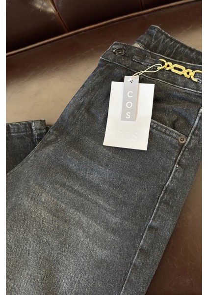 Zincir Detay Premium Jean Pantolon- Gri modelleri