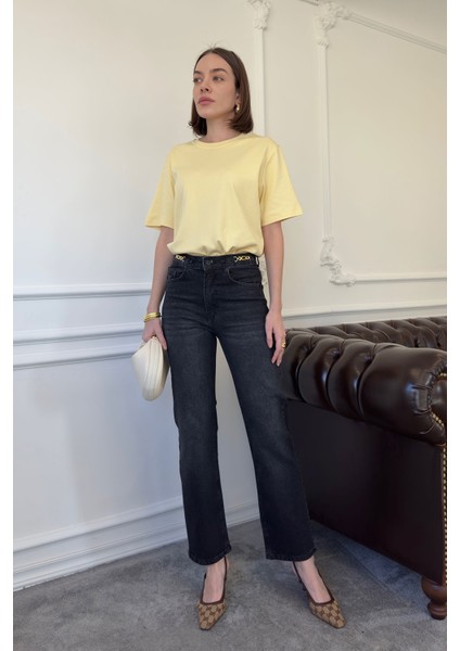 Zincir Detay Premium Jean Pantolon- Gri fırsatları