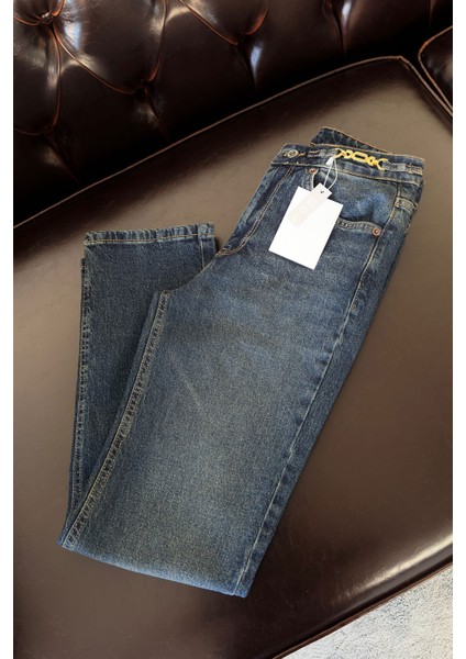 Zincir Detay Premium Jean Pantolon- Mavi fiyatları
