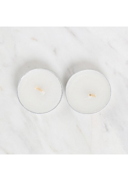 2'li Tealight Mum Beyaz