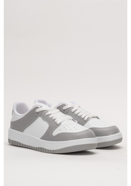 Unisex Bağcıklı Spor Sneaker Ayakkabı Beyaz - Gri modelleri
