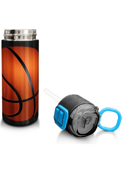 Kids Siyah Basketbol Desenli Pipetli ve Direkt Içim Çelik Termos 500 ml 31795 fırsatları