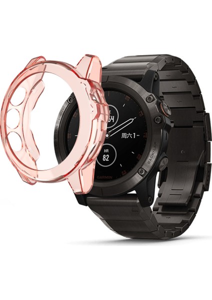 Garmin Fenix ​​5 ve 5 Plus Şeffaf Tpu Silika G Saat Kılıfı Için Uygundur (Şeffaf Turuncu) (Yurt Dışından) indirimleri
